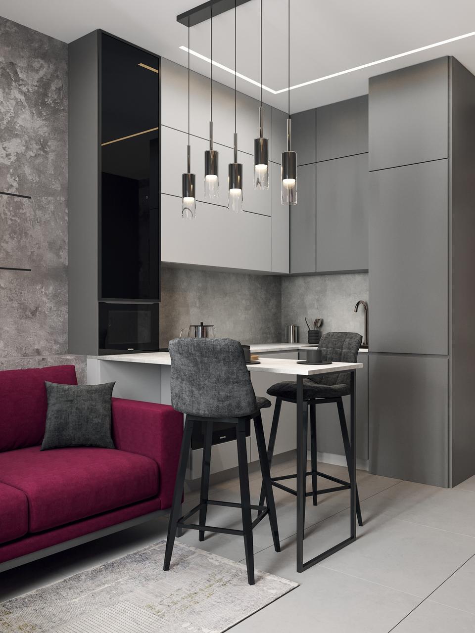 Cерый с винным в однушке