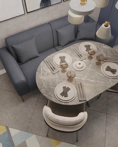 Однушка с синими акцентами